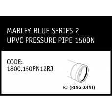 Marley Blue Series 2 Ring Joint uPVC Pressure Pipe 150DN - 1800.150PN12RJ